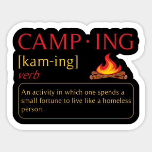 Camping Definition Sticker